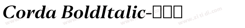 Corda BoldItalic字体转换 Corda BoldItalic字体转换